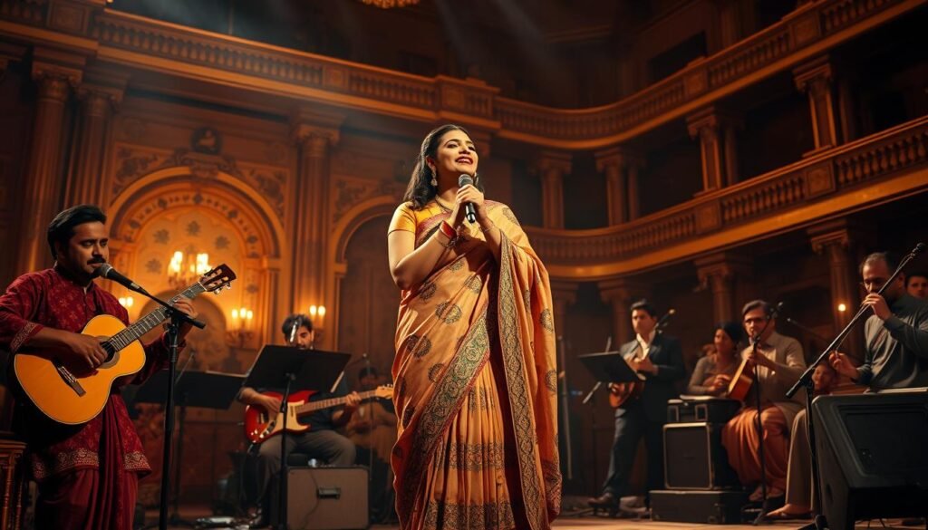 Lata Mangeshkar performing