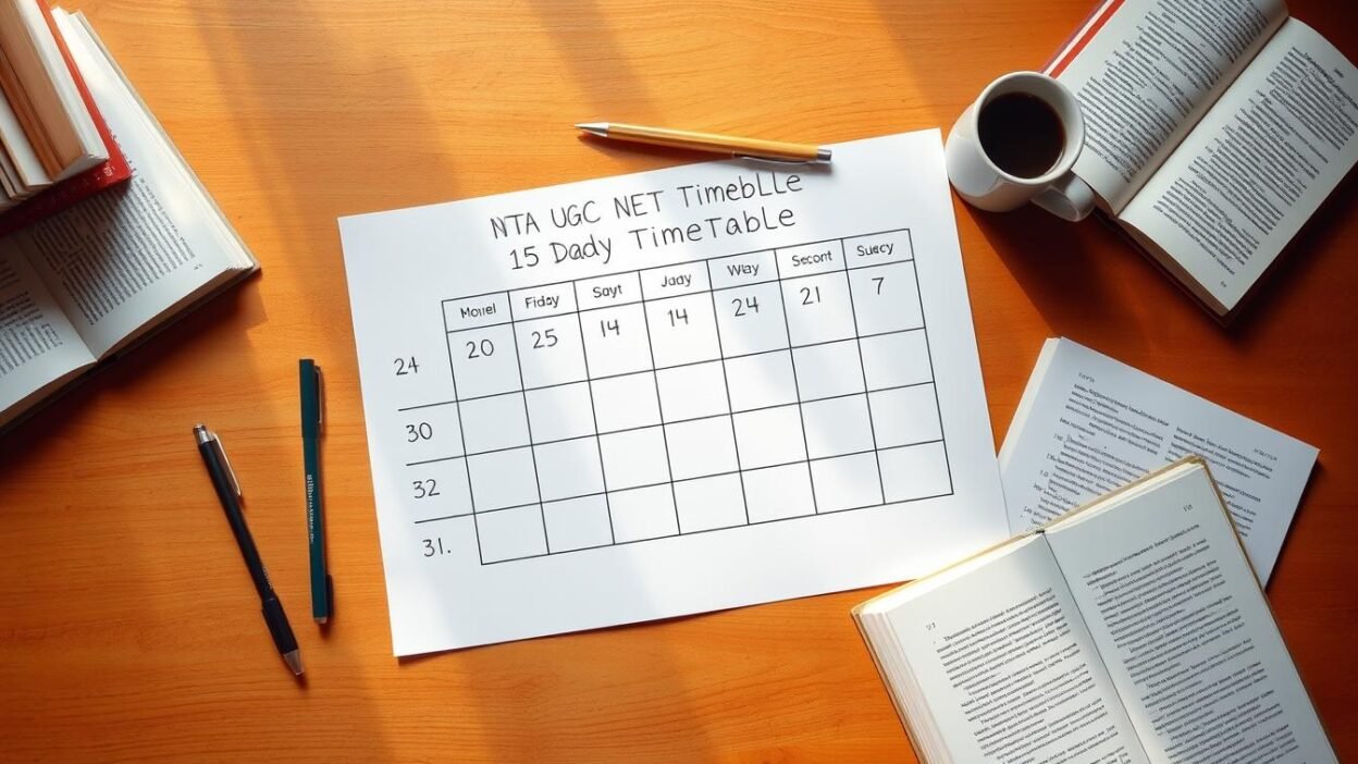 UGC NET preparation timetable