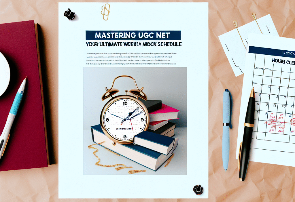 UGC NET Paper 1 weekly mock schedule
