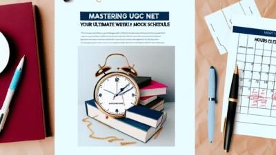 UGC NET Paper 1 weekly mock schedule