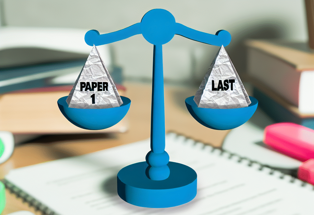 Strategy to attempt Paper 1 first or last