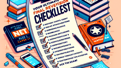 Final revision checklist for UGC NET Paper 1